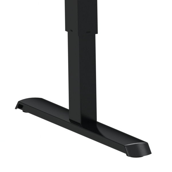 Schreibtisch steh/sitz | 100x80 cm | Buche mit schwarzem Gestell