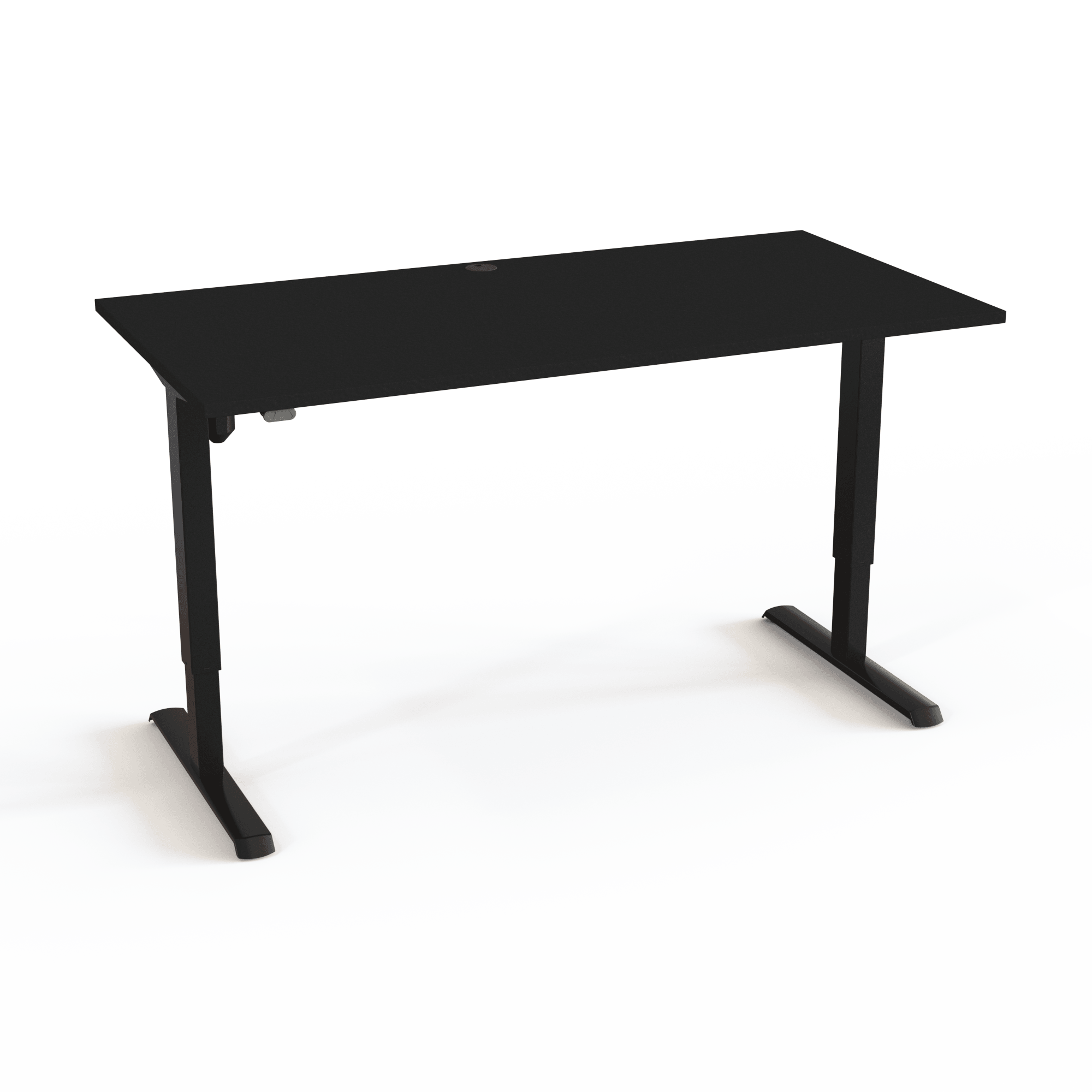Steh-Sitz-Tisch (Schwarz, Schwarz): In nur 15 Minuten montiert (160x80 cm). Höhe 68118 cm. Tragfähigkeit 80 kg.