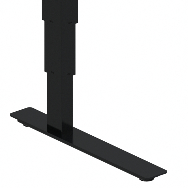 Schreibtisch steh/sitz | 120x60 cm | Weiß mit schwarzem Gestell
