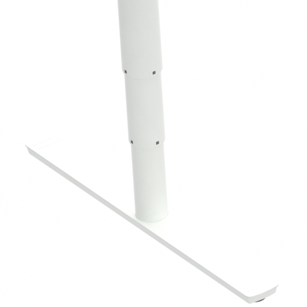 Schreibtisch steh/sitz | 180x80 cm | Weiß mit weißem Gestell