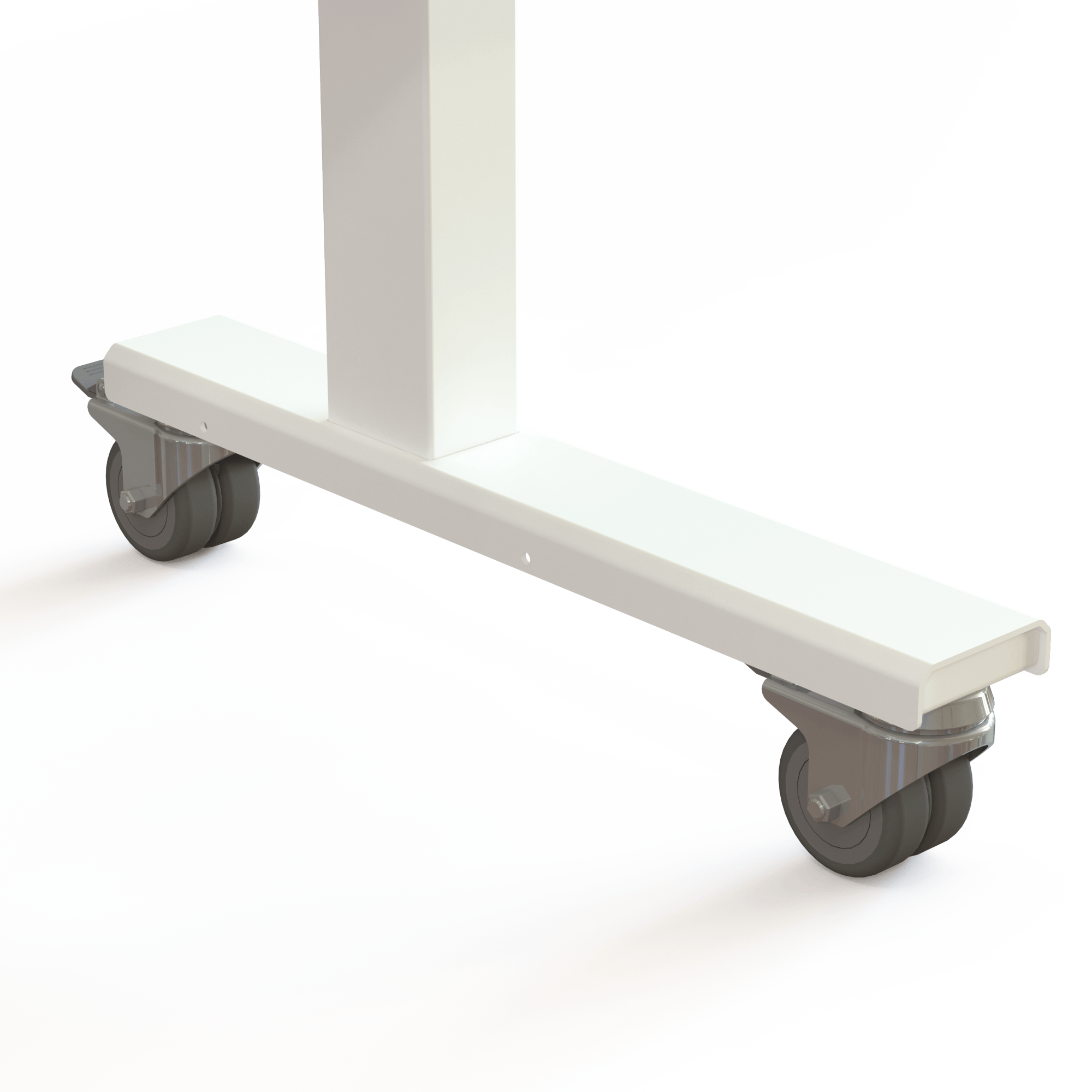 Hæve-/sænkebord | 160x80 cm | Valnød med hvidt stel