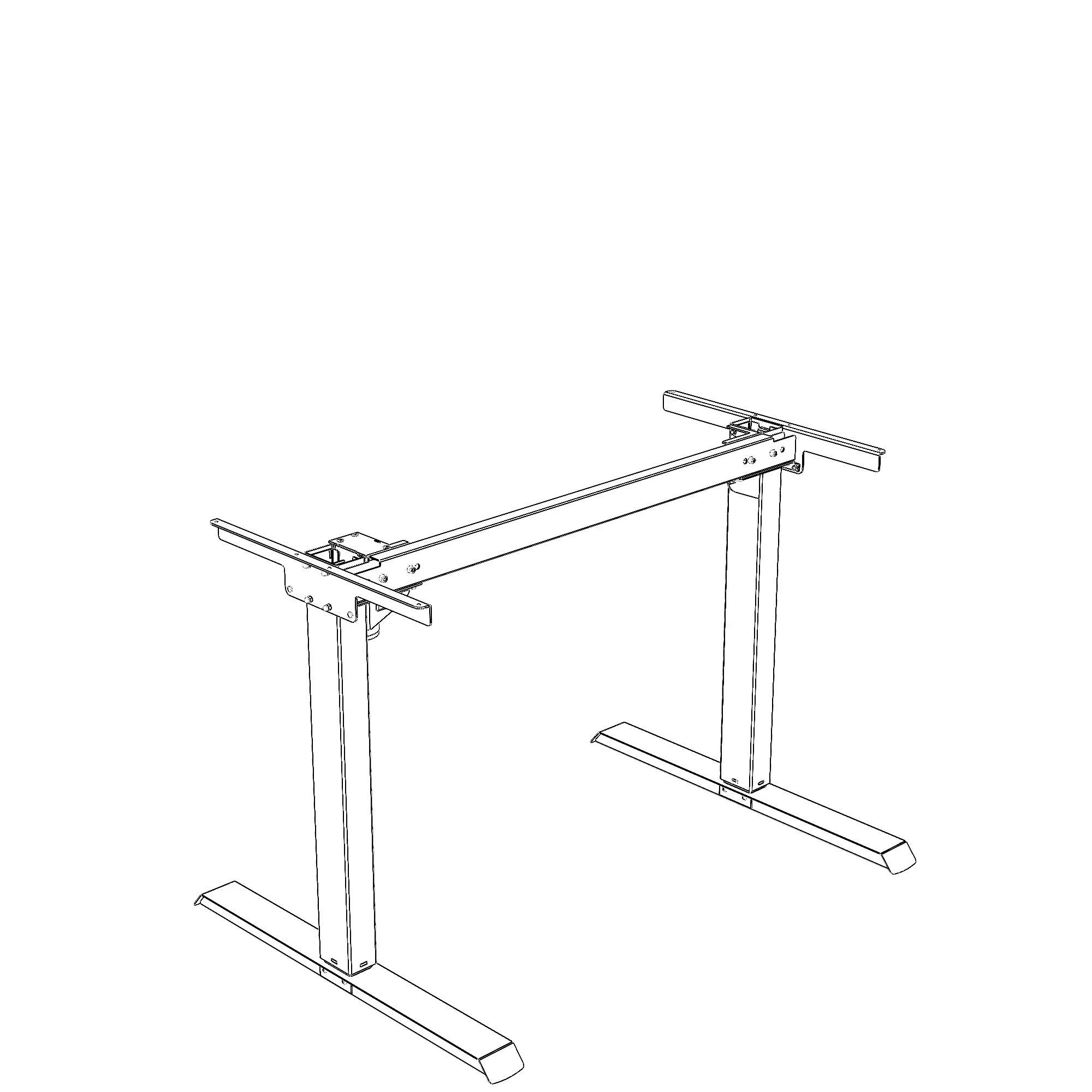 Gestell steh/sitz | Breite 172 cm | Weiß