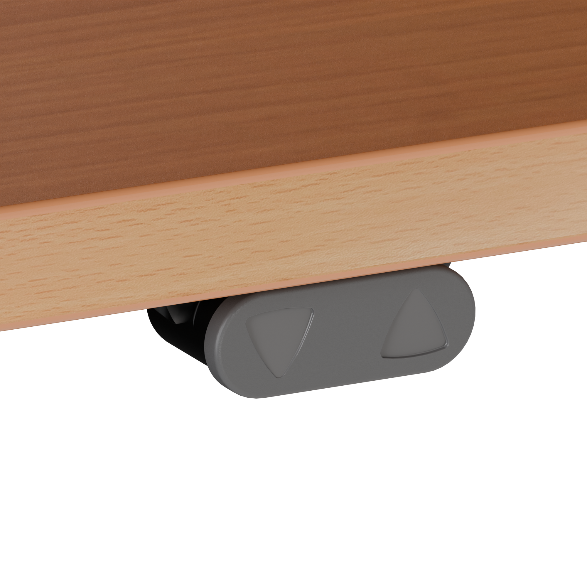 Schreibtisch steh/sitz | 180x180 cm | Buche mit schwarzem Gestell