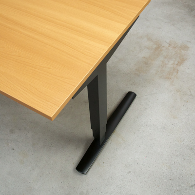 Schreibtisch steh/sitz | 120x80 cm | Buche mit schwarzem Gestell